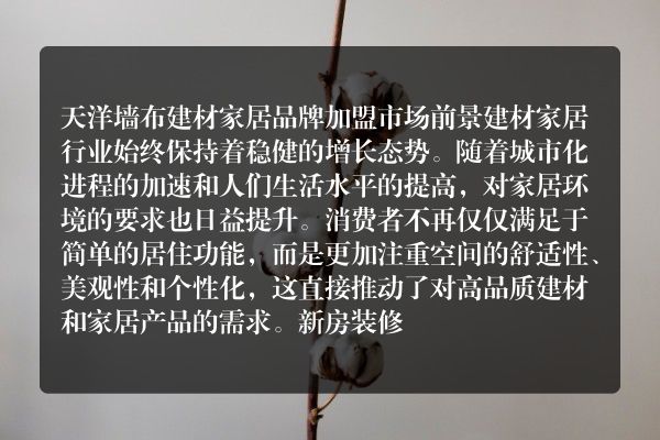 天洋墙布建材家居品牌加盟